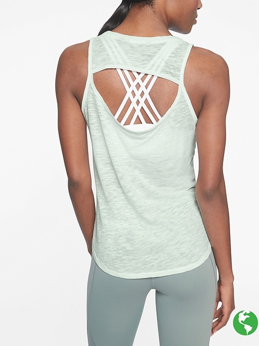 Athleta Organic Daily Cowl Tank Spring Mint