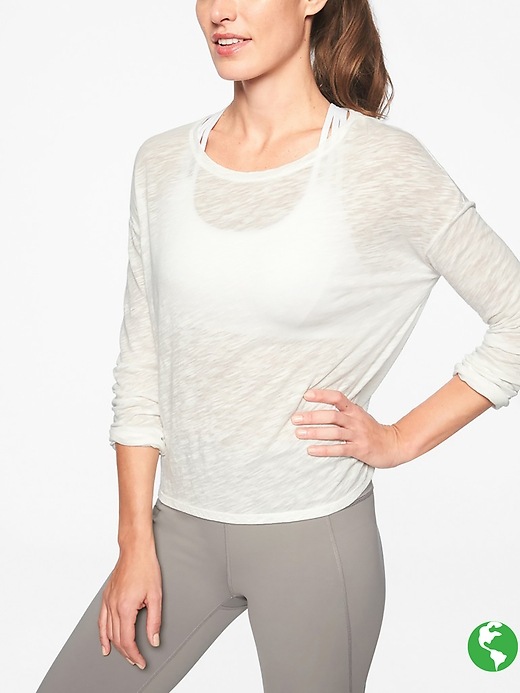 Athleta Organic Daily Long Sleeve Bright White