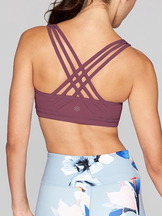 Athleta Fully Focused Bra Crushed Berry
