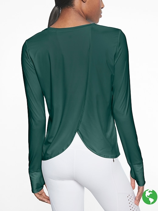 Athleta Sunlover Upf Tulip Back Top Dark Jade