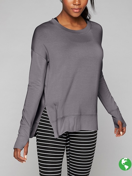 Athleta Coaster Luxe Sweatshirt Silver Bells