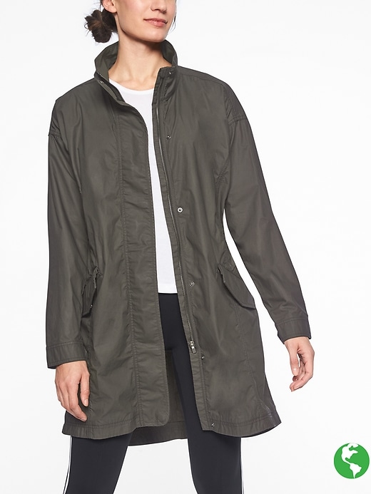 Athleta Organic Cotton Vista Jacket Black Olive
