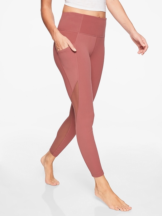 Athleta Salutation Pocket Tights Crushed Berry