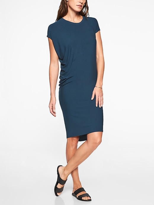 View large product image 1 of 2. Draped Crew Dress