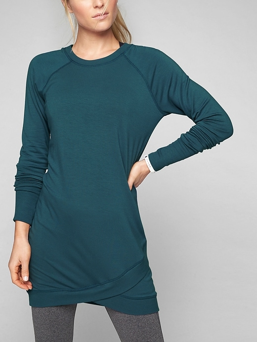 View large product image 1 of 1. Criss Cross Sweatshirt Dress