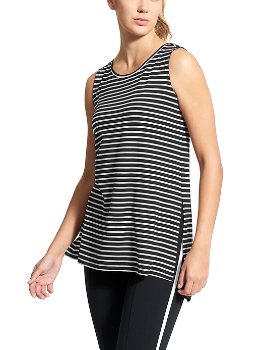 View large product image 1 of 3. Stripe Side Split Tank