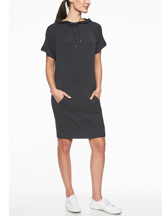 View large product image 1 of 3. Coaster Short Sleeve Sweatshirt Dress