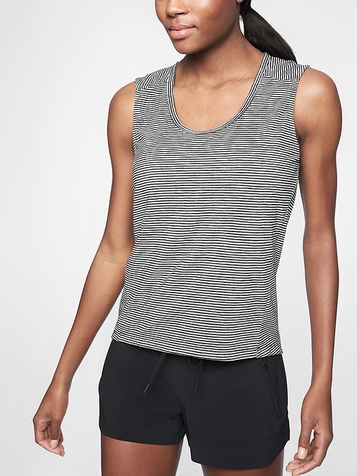 View large product image 1 of 1. Breezy Stripe Muscle Tank