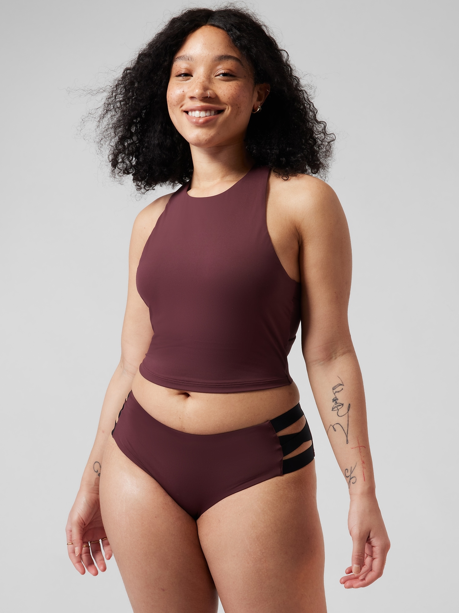 Palm Conscious Crop Bikini Top A C Athleta