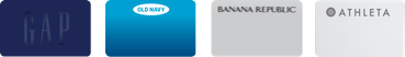 Card Images: Gap, Old Navy, Banana Republic, Athleta