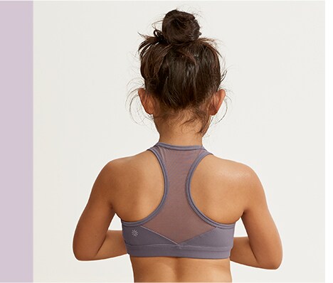 girl wearing purple speed racer bra
