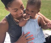 allyson felix with her child