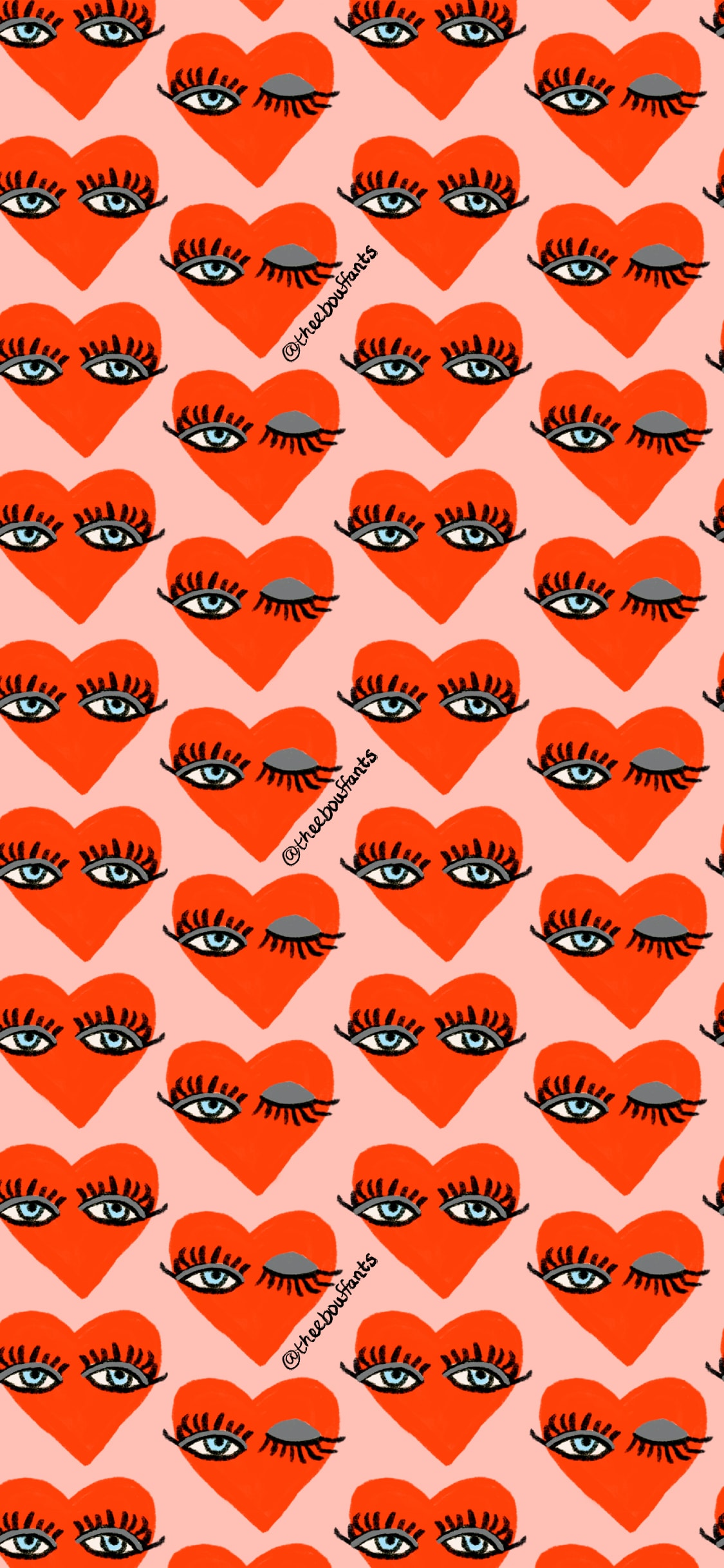 mobile background hearts