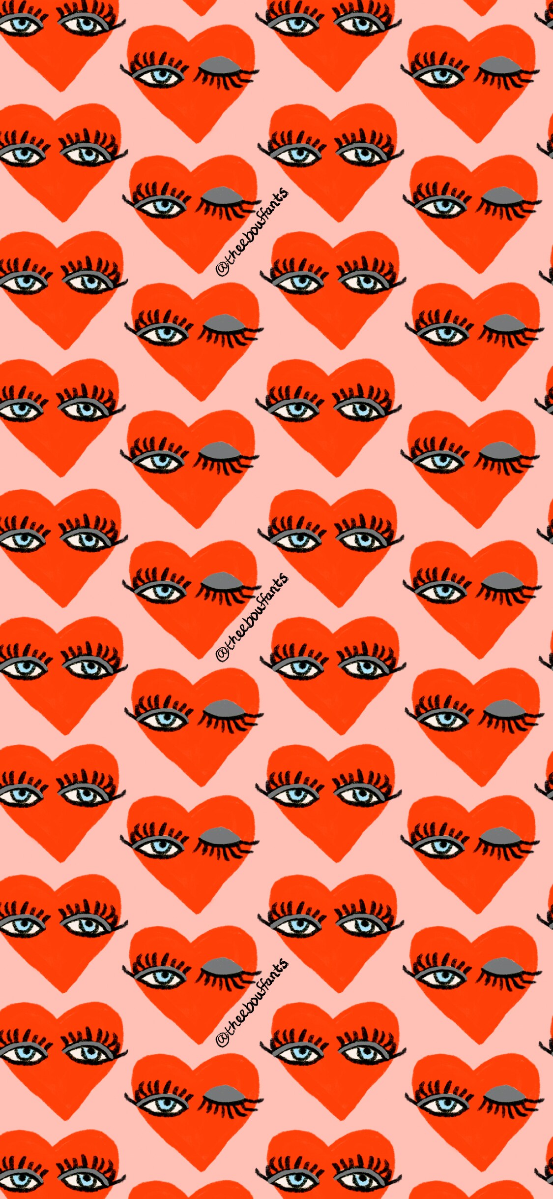 mobile background hearts