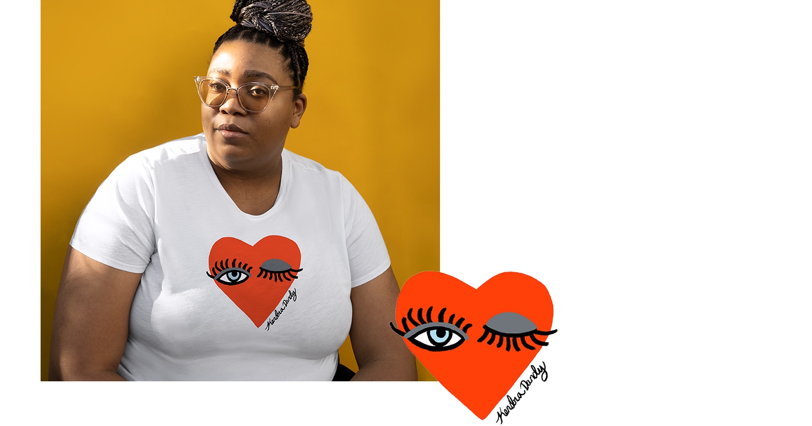Kendra Dandy wearing your womens signature shirt