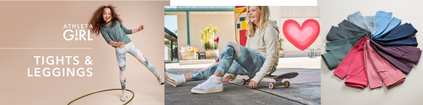 Campaign: Athleta Girl tights and leggings