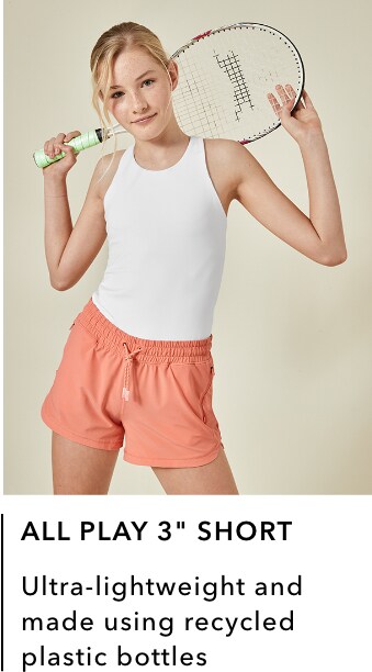 girl wearing orange All Play 3 Short