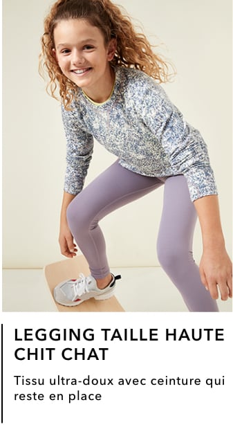 Legging taille haute Chit Chat: Tissue ultra-doux avec ceinture qui reste en place