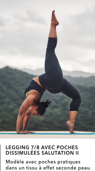 Legging 7/8 avec poches dissimulées Salutation II: Modele avec poches pratiques dans un tissu a effet seconde peau