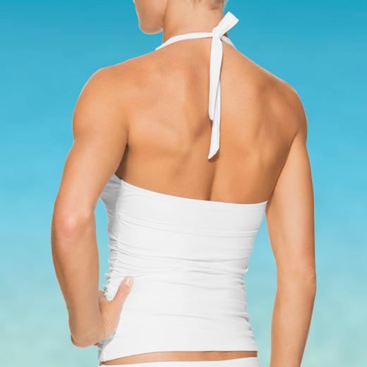View large product image 2 of 2. Shirrendipity Halter Tankini Top