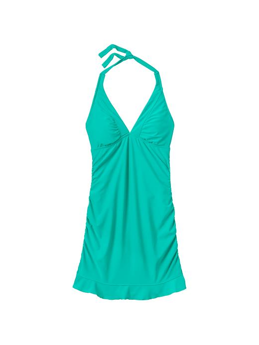 Athleta Shirrendipity Halter Swim Dress Swimsuit, Catalina Green, size ...