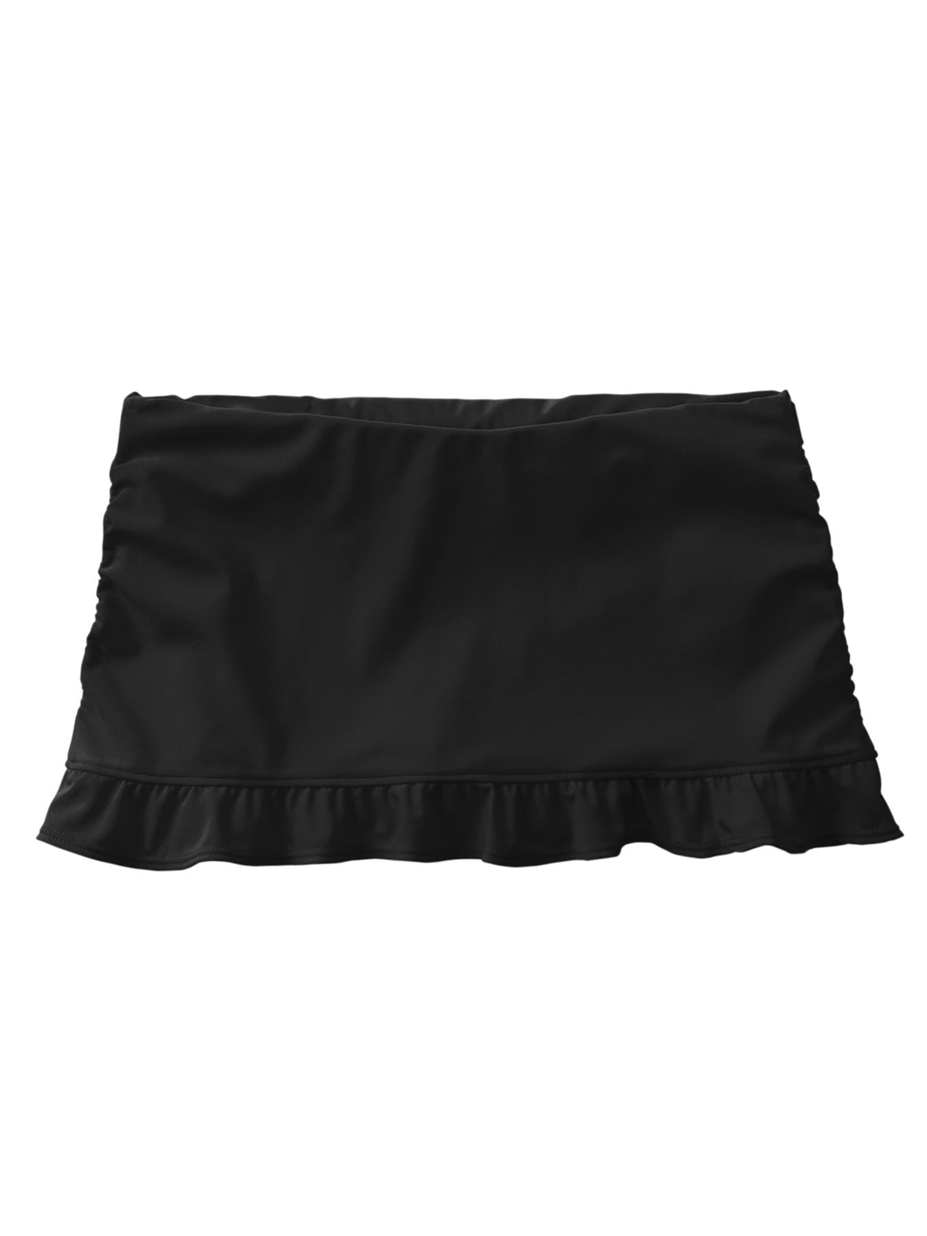 Black ruffle swim skirt online