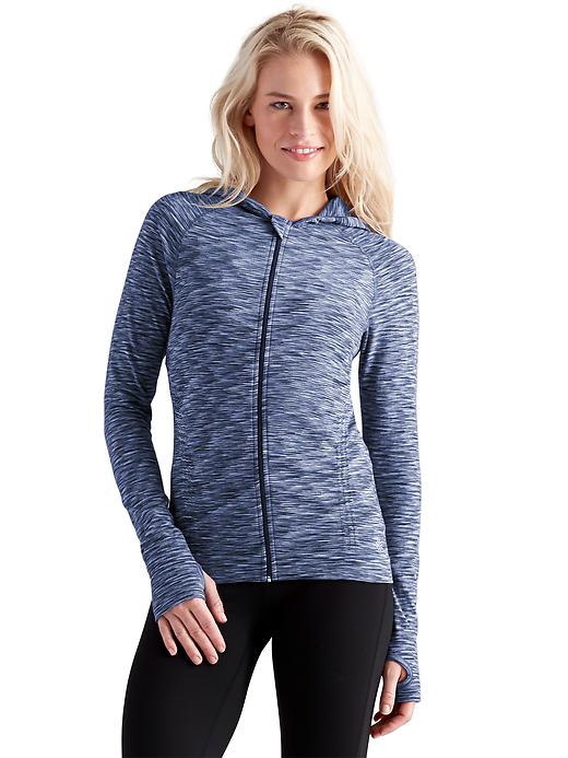 UPC 161709100054 - Athleta Spacedye Seamless Jacket - Frosted blue ...