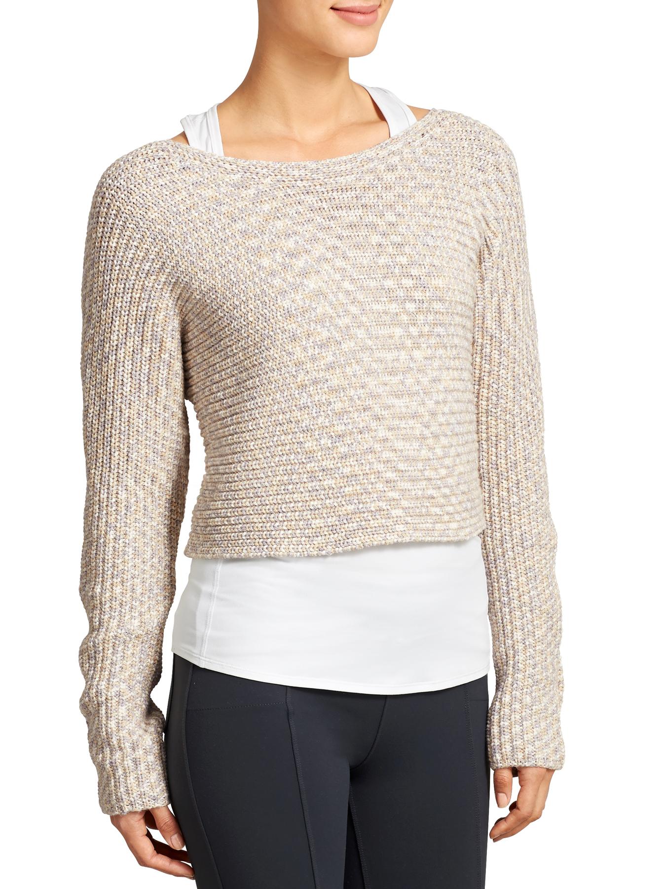 Pull Tunique Athleta - Maille Nid D'abeille - Blanc Cassé - Taille S