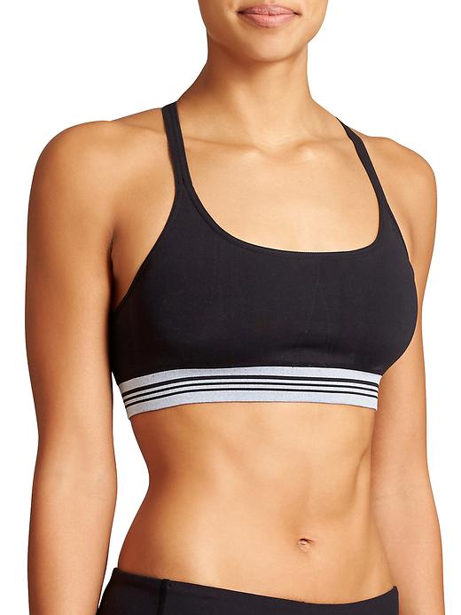 View large product image 2 of 2. Up&#45Tempo Microstripe Bra