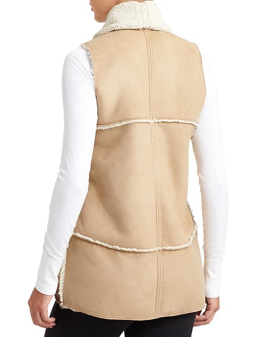 View large product image 2 of 2. Shearling Wrap Vest