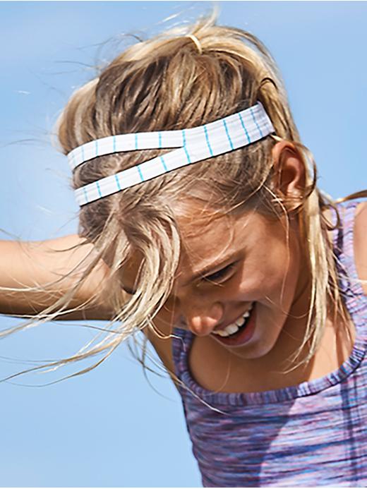 2 of 8 showing, with the color White Stripe of product Athleta Girl Double Trouble Headband