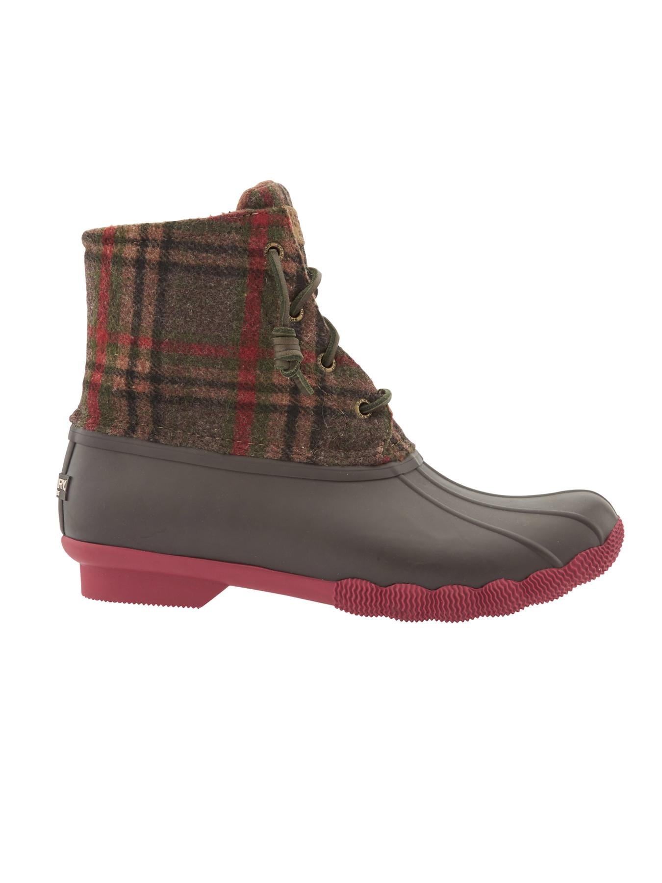 Red duck boots on sale sperry