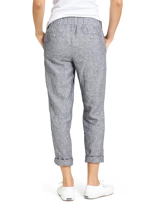 View large product image 2 of 2. Linen Ankle Pant