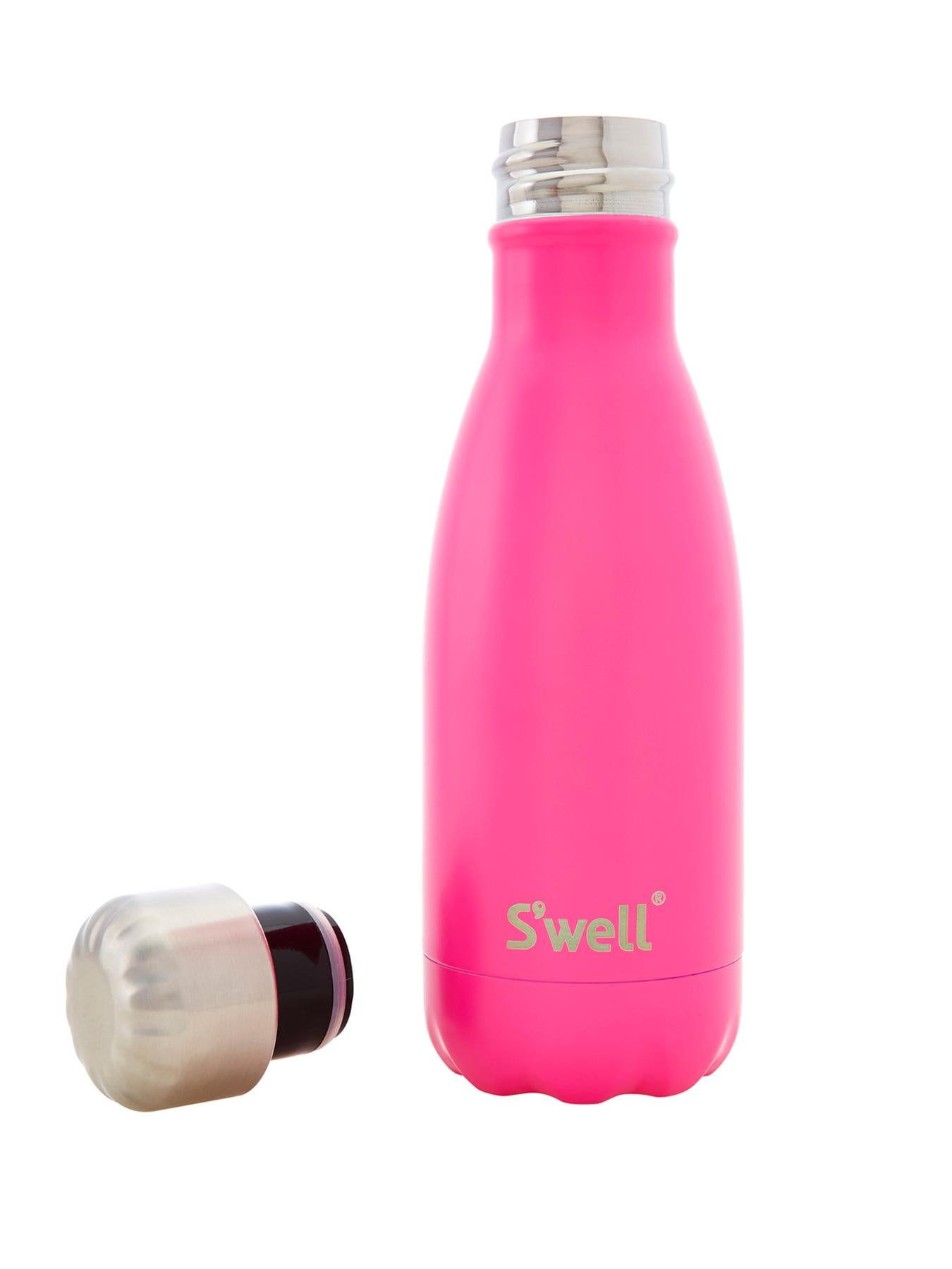 bright pink S'well water bottle