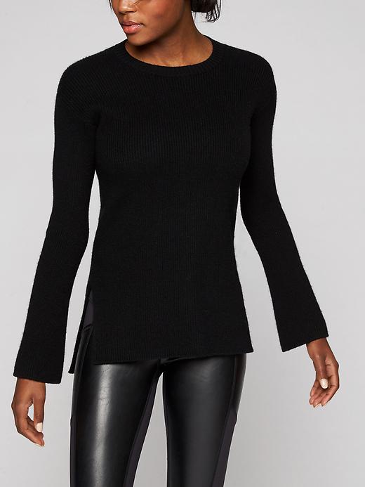 View large product image 1 of 1. Wool Cashmere Bell Sleeve Sweater