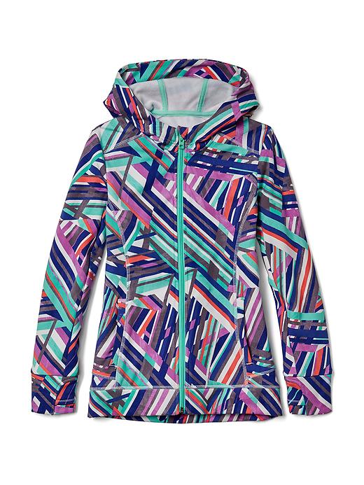View large product image 1 of 2. Athleta Girl Printed Warm Up Hoodie