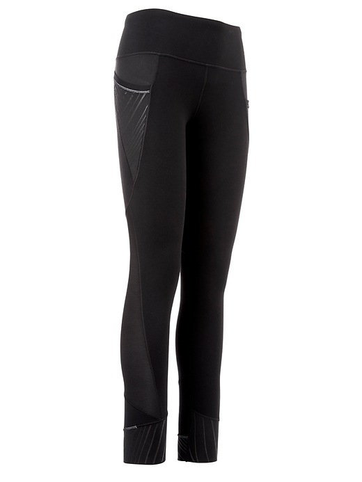 ATHLETA Relay Tights Running Workout Reflective #903959 | Black S
