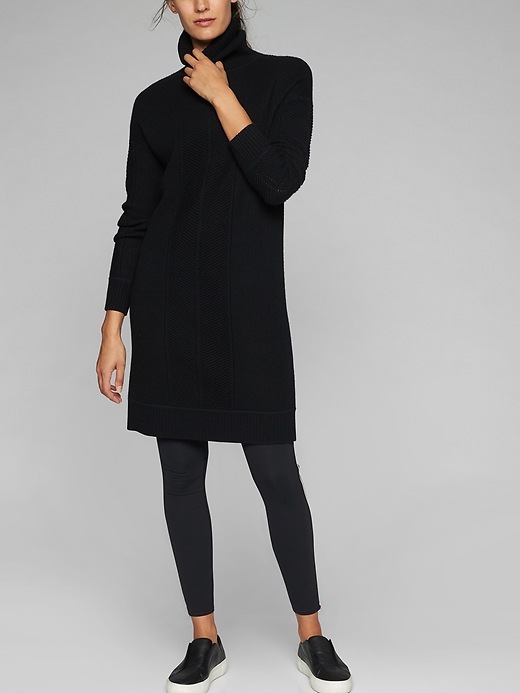 Image number 1 showing, Funnel Neck Sweater Dress