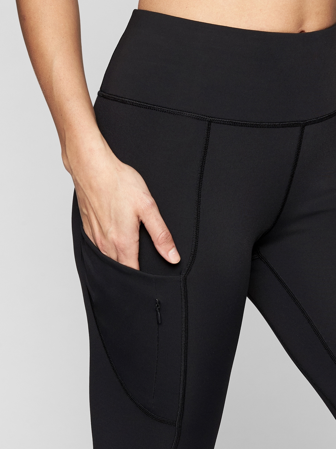 Athleta, Pants & Jumpsuits, Athleta Leggings Womens Extra Small Mercer  Herringbone Heathered Gray Pockets