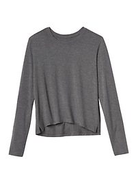 View large product image 3 of 3. Threadlight Relaxed Side Slit Long Sleeve