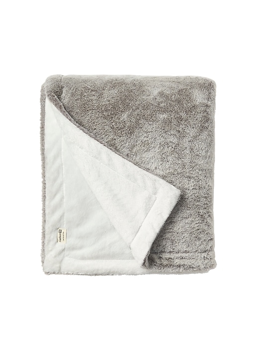 2 of 8 showing, with the color Grey of product Faux Fur Blanket