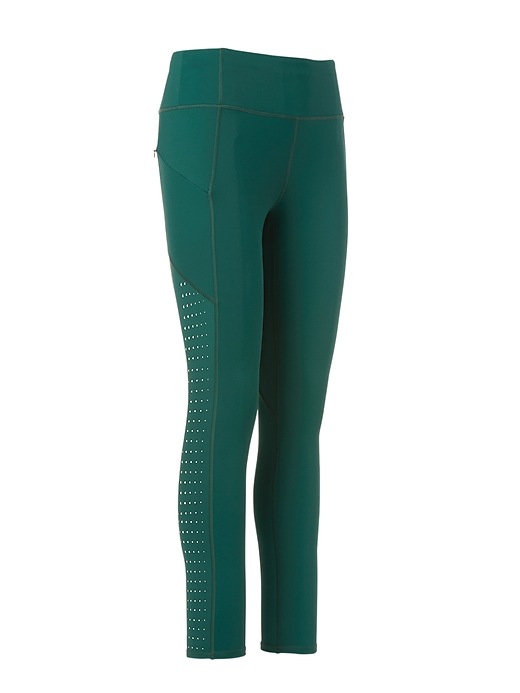 Fabletics Women's Small Teal Sync High Waisted Perforated Seam Leggings  Size S 