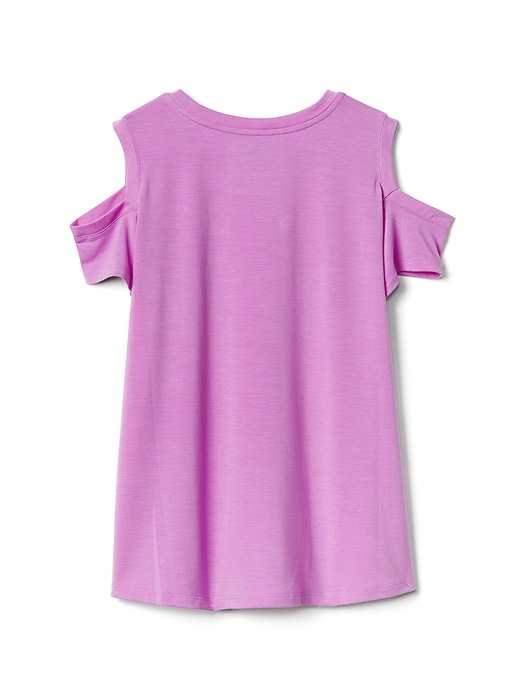 View large product image 2 of 2. Athleta Girl Cold Shoulder Tee