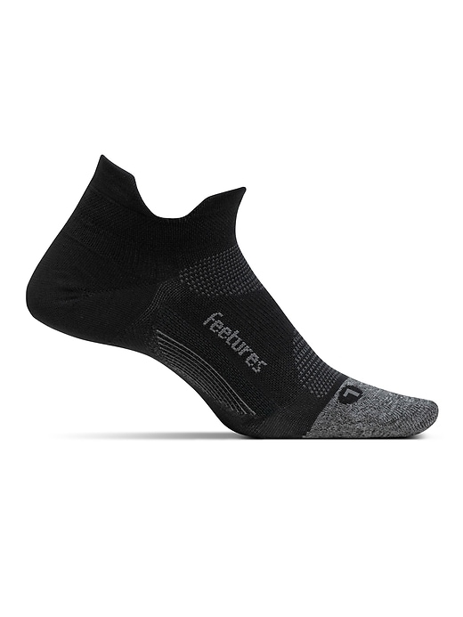 1 of 8 showing, with the color Black of product Elite Ultra Light No Show Tab Sock by Feetures®