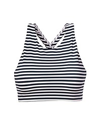 View large product image 3 of 3. Stripe High Neck Bra