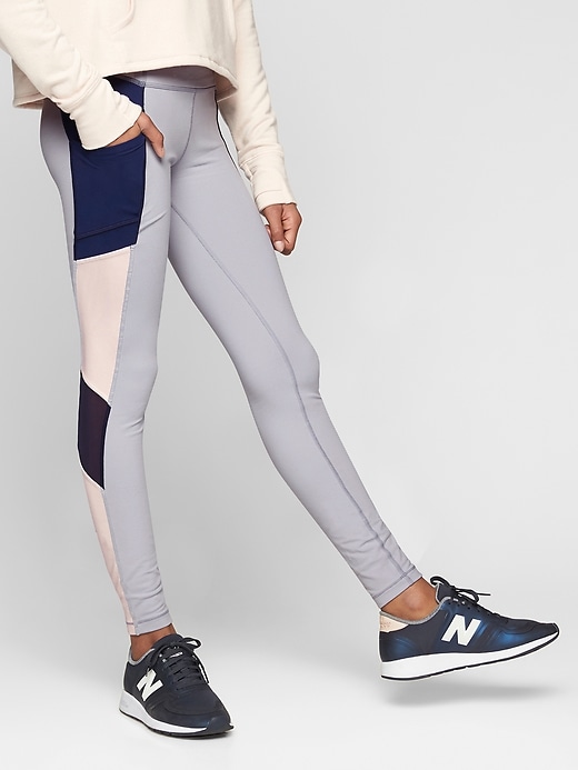 View large product image 1 of 3. Athleta Girl Colorblock Pocket Tight