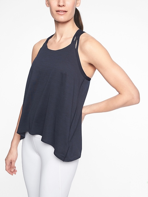 View large product image 1 of 3. Chi Shadow Stripe Strappy Tank