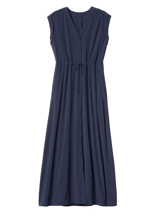 long sleeve maxi dress ruched Ulla Johnson