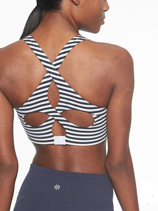 View large product image 1 of 3. Stripe High Neck Bra