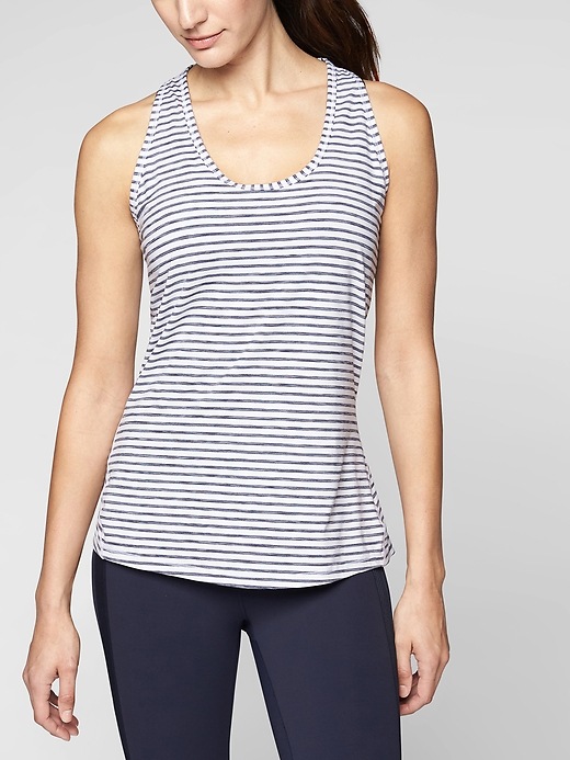View large product image 1 of 3. Heather Stripe Chi Tank